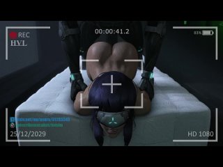 motoko kusanagi - nsfw; doggystyle; thicc; big ass; big butt; 3d sex porno hentai; (by @hvlsfm) [ghost in the shell]